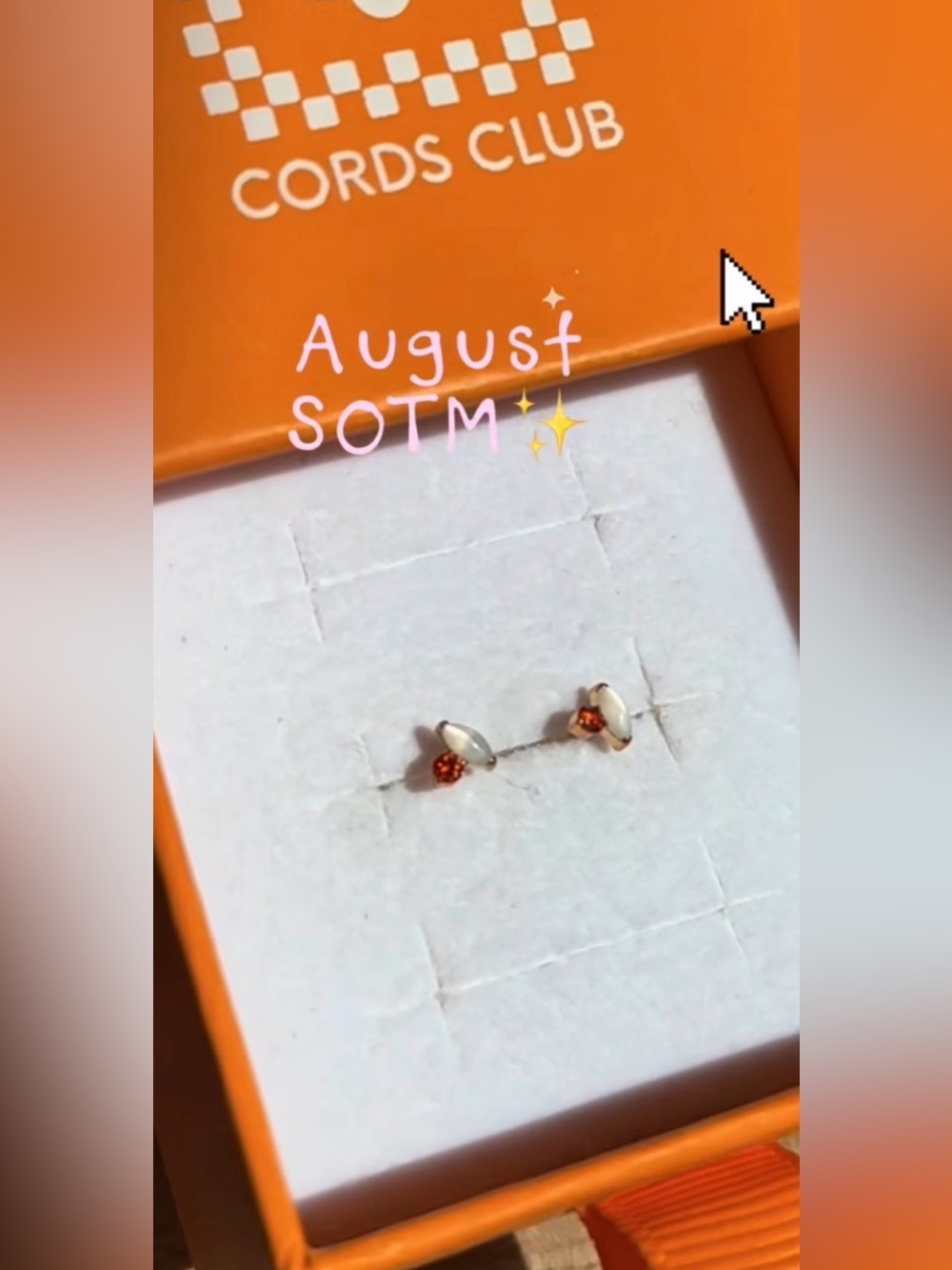 Cords Club August 2026 Stud of the Month Flatback Titanium Earrings